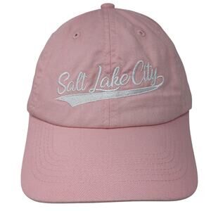 Salt Lake City Slideback Baseball Cap Pink One Size Adjustable 6 Panel By Elidan